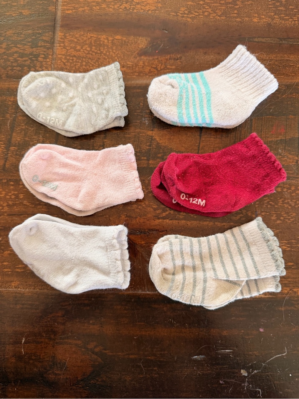 👚CLOSET CLEAN OUT SALE👖Baby Socks 6-Pack - Mixed Colors (0-12M)